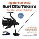 SeaHorse Sea Horse Titan Atlas 8000 8+1 Bb Surf Makine - Ultimate Tele Surf 4,20cm 200 Gr Master Surf Set-12