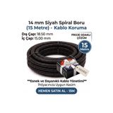 Seal Elektrik 14 mm Siyah Spiral Boru (15 Metre)