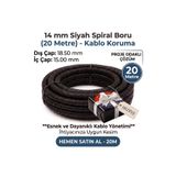 Seal Elektrik 14 mm Siyah Spiral Boru (20 Metre)