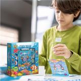 Sealife Sticker Box - Çocuklar Için 800+ Sticker Set, Origami Kağıdı & Not Defteri - Çıkartma Kutusu