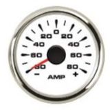 Sealux Ampermetre 80Amp Ø52mm Beyaz 12/24V