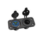 Sealux Marine Şarj + Usb 3.0 Type-c Soketi Plastik Çerçeveli 12-24v Siyah