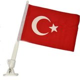 Sealux Plastik Bayrak Direği Bayrak Dahil 35CM Tekne Bot Pbayrak Direği - Kırmızı