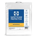 SEALY BABY SafetyCase Koruyucu Su Geçirmez Fermuarlı Çocuk ve Bebek Beşiği Yatak Muhafazası Koruyucu - 132 cm x 71 cm - Beyaz
