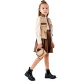 Sealy Style DERİ ETEKLİ ÇANTALI KIZ TAKIM - 4 Yaş - Çok Renkli
