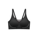 Seamless Bra - Avena | Siyah Lazer Kesim Balensiz Çizgi Dokulu Tül Detaylı Kadın Sütyen