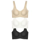 Seamless Bra - Curve | Lazer Kesim Dikişsiz Toparlayıcı Büyük Beden Kadın Sütyen 3'lü Paket-2