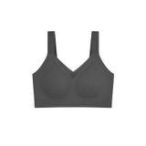 Seamless Bra - Elvora | Siyah Lazer Kesim Rib Dokulu Tül Detaylı Balensiz Kadın Sütyen