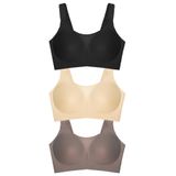 Seamless Bra - Forme | Lazer Kesim Dikişsiz Toparlayıcı Büyük Tüllü Beden Kadın Sütyen 3'lü Paket-2