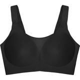 Seamless Bra - Forme | Siyah Lazer Kesim Dikişsiz Toparlayıcı Büyük Tüllü Beden Kadın Sütyen