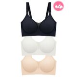 Seamless Bra - Nuvia | Lazer Kesim Klipsli Önden Açılabilir Dikişsiz Emzirme Sütyeni 3'lü Paket