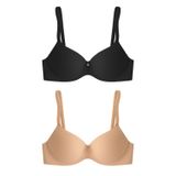 Seamless Bra - Selene | Lazer Kesim Balenli Yarım Dolgulu Push Up Straplez Kadın Sütyen 2'li Paket