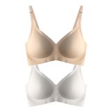 Seamless Bra - Soft | Lazer Kesim Balensiz Ayarlanabilir Askılı Dikişsiz Kadın Sütyen 2'li Paket-5