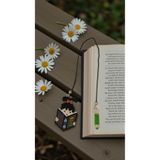 Seard Miyuki Boncuk El Yapımı Kitap Okuyan Kız ve Yeşil Kalem Kitap Ayracı