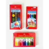 Searock Faber Castell 12 Renk Boyama Seti 3'lü Paket Sulu Boya Pastel Boya Kuru Boya