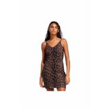 Seasonal Essentials Leopard Print Mini-Dress with 3-Stripes Elbise