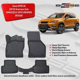 Seat Ateca Paspas Araca Özel 2016 Sonrası BOSSE 3D Havuzlu Oto Paspas - Siyah