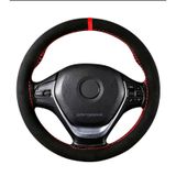 Seat Ibiza Alcantara Kırmızı Yüzüklü Dikmeli Direksiyon Kılıfı