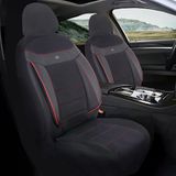 Seat İbiza Araçlara Uyumlu Oto Koltuk Kılıfı Seti - Venüs Serisi Siyah/Kırmızı