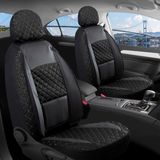 seat Ibiza Eski Uyumlu Lüx Yarı Deri Oto Koltuk Kılıfı Ön Arka Takım Alpine Siyah