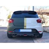 Seat İbiza Uyumlu Body Kit Difüzör 4 Çıkış Gri Yuvarlak