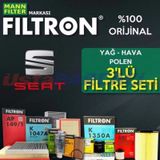 Seat Leon 1.2 Tsı Filtron Filtre Bakım Seti 2013-2017 Cjz, Cyv
