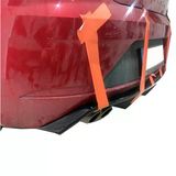 Seat Leon (2017-2019) İcin Soldan Cift Cikis Arka Tampon Eki - Difuzor (Plastik)