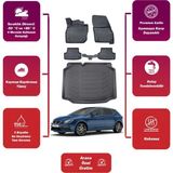 Seat Leon 2019 Model Bagaj Havuzu+4d Araca Özel Havuzlu Paspas Takımıı Maxii - Siyah