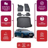 Seat Leon 2021 Model Bagaj Havuzu+4d Araca Özel Havuzlu Paspas Takımıı Maxii - Siyah