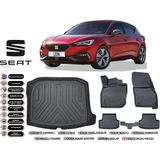 Seat Leon 2025 Model Bagaj Havuzu Araca Özel Siyah Ekstra Havuzlu Paspas Takımı