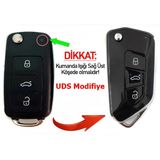 Seat Leon Altea Ibiza Uds Dönüşüm Çevirici Kumanda Kabı Oto Anahtarlık Logolu