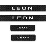 Seat Leon Carbon Fiber Kapı Eşiği Yazısı Sticker Boya Koruma