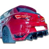 Seat Leon Mk3 2012-2020 Parlak Siyah Plastik Aero Arka Tampon Orta Flapları ⚡ Sportif ve Dayanıklı!