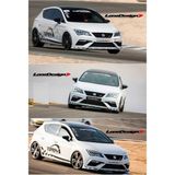 Seat Leon Mk3.5 Race Cup Lenzdesing Ön Tampon Lipi Parlak Siyah