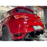 Seat Leon Mk3 İcin Aero Tampon Orta Flaplari (Plastik) Boyali Parlak Siyah