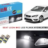 Seat Leon Mk3 LED Plaka Aydınlatma Ampul Seti FEMEX Parlak Beyaz