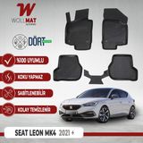 Seat Leon Paspas 2021 Sonrası 3D Havuzlu Paspas Seti - Siyah