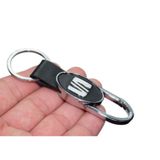 Seat Logolu Deri Metal Anahtarlık