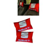 Seat Logolu Kırmızı Seyahat Boyun Yastığı 2’Li - Dijital Baskılı Konforlu Araç Boyun Destek Yastığı
