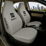 Seat Ön ve Arka Oto Koltuk Kılıfı Penye Servis Kılıfı Seti - Gri