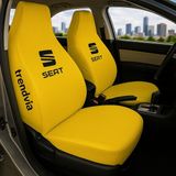 Seat Ön ve Arka Oto Koltuk Kılıfı Penye Servis Kılıfı Seti - Sarı
