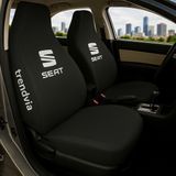 Seat Ön ve Arka Oto Koltuk Kılıfı Penye Servis Kılıfı Seti - Siyah