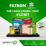 Seat Toledo 1.2 1.4 Benzinli Filtron Filtre Bakım Seti 2015-2017