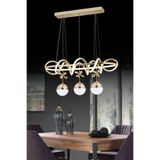 SEBA AYDINLATMA KUZEY YEMEK MASASI GOLD ŞEKER Kumandalı ve Dimerli (Beyaz, Sarı, Gün Işığı) Ledli Avize SB-LD-409