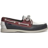 Sebago Portland Spinnaker Erkek Günlük Ayakkabı Hakiki Deri Suya Uygun Lacivert Kırmızı Beyaz