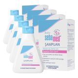 Sebamed Baby PH 5.5 Göz Yakmayan Formül Nemlendirici Etkili Papatya Özütlü Bebek Şampuanı 250 ML (4 paketi)