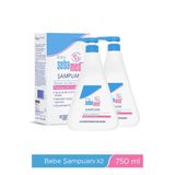 Sebamed Baby pH 5.5 Göz Yakmayan Formül Nemlendirici Etkili Papatya Özütlü Bebek Şampuanı 750 ml X2