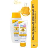Sebamed Baby Suncare SPF50+BEBEK Güneş Bakım Seti-Çok Yönlü Güneş Sütü ve Güneş Kremi Çanta Hediye