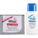 Sebamed Cilt Bakım Seti - Q10 Yaşlanma Karşıtı Krem - Clear Face Temizleyici Yüz Toniği 150 Ml