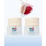 Sebamed Clear Face Kompakt Temizlik Sabunu - Akneli Ciltler Için Siyah Nokta ve Sivilce Önleyici 100 gr 2 Adet Makyaj Süngeri Hediye